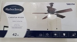 Harbor Breeze 42" LED Indoor Mounted Ceiling Fan w/ Reversible Blades (Bronze) - $84.03