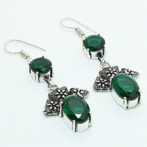 Chrome Diopside Gemstone Handmade Fashion Ethnic Earrings Jewelry 2.50&quot; SA 3841 - £5.98 GBP