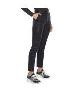 NEW JUICY COUTURE BLACK FAUX SNAKESKIN BEVERLY SKINNY JEAN ANKLE PANTS E... - £15.81 GBP