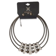 Vintage 90s Punk Collar Necklace Emo Goth Metallic Statement NEW Large G... - $19.79