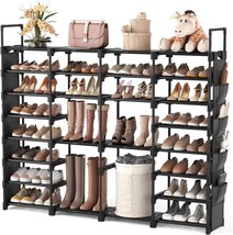 Vtrin Large Shoe Rack Organizer Tall Metal Shoe Rack For Entryway Holds 62-66 - £51.92 GBP