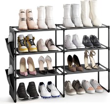 Amazer 4 Tiers Closet Shoe Rack, Shoe Storage Organizer For 16–20 Pairs Of - £30.55 GBP