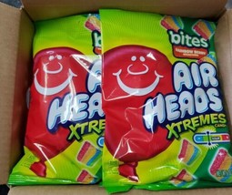 12 Pack Airheads Extreme Candy Bites Rainbow Berry 6oz Bulk Candy Gummy - £23.56 GBP
