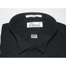 Men's Tuxedo shirt By CLASSIX Wing Tip Formal Plain Front After Six M14 Black image 6
