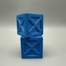 Fisher Price GeoTrax 2 Blue Crates Train Track Accessory Geo Trax - £6.37 GBP