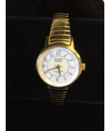 Timex Acqua Indiglo Women Dress Date Gold Tone Expansion Quartz Watch - $356.56 MXN