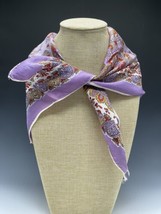 Vtg Acetate Handkerchief Scarf Hankie Vintage Paisley Italy RN15719 Purple - $403.25 MXN