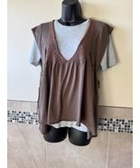 Free People Knit Moca Red Vest Pinafore Dress SZ L NWT Boho - $1,071.47 MXN