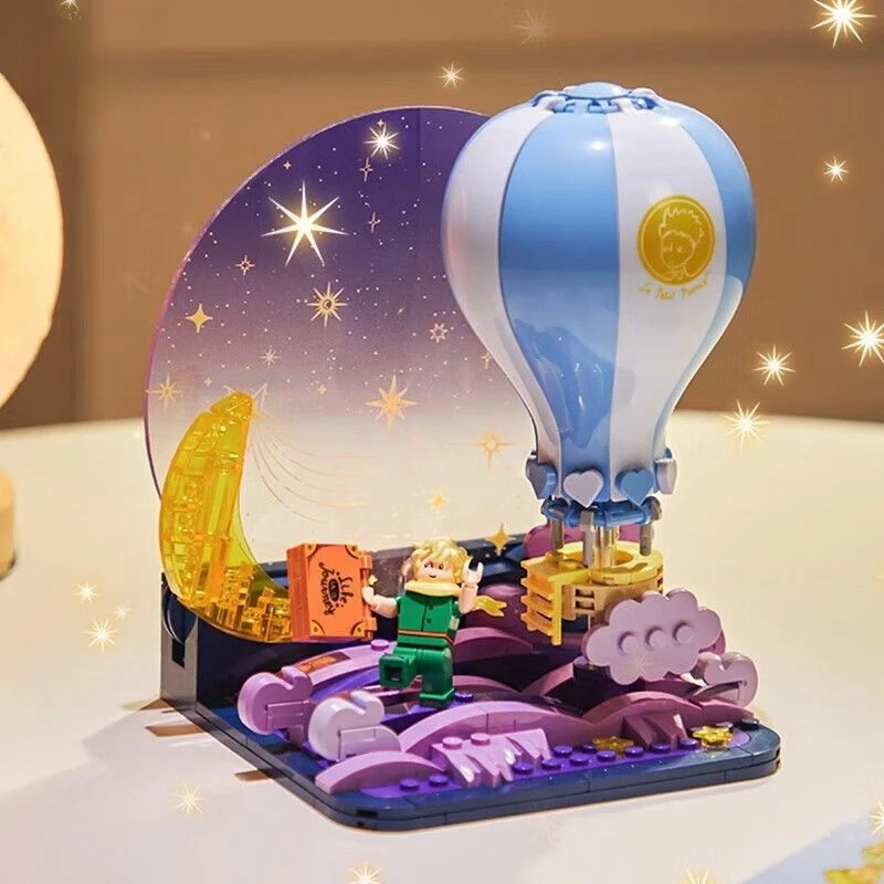 The Little Prince Rose Romantic Eternal Flower Puzzle Blocks Hot Air Balloon - £12.19 GBP+