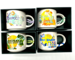 Disney Starbucks Discovery Series Mug Ornaments SET 4 Parks EPCOT MK AK ... - $103.94