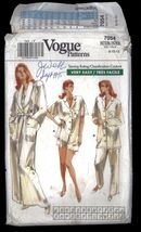 VOGUE Pattern No # 7054 * MISSES LONG &amp; HALF SIZE ROBE, TOP, PANTS 8-10-... - $9.75