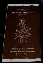 Diorama of Quebec Military History,  Vintage Tour Pamphlet, VGC - $2.96