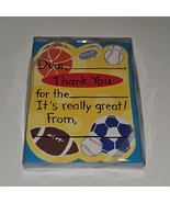 Roobee 8-pack Sports Thank You Cards Fill In Name Pre-K Kinder Birthday ... - £7.72 GBP
