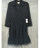 Maison Jules Women&#39;s Polka Dot Dress Black Size X-Large - £39.05 GBP