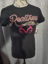 Realtree Black Pink Camo T-shirt Tee Women&#39;s Size Small S New NWT  - €8,42 EUR