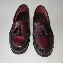 Rockport Comfort Tasseled Loafers Shoes Leather Upper 11W APM800P Burgundy - £38.42 GBP