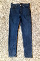 Banana Republic Jeans Womens 29x28 Blue Universal Skinny Ankle Stretch Dark Wash - £14.53 GBP
