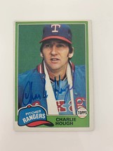 Charlie Hough signed baseball card - $15.00