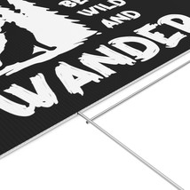 Wolf Silhouette Yard Sign - Be Wild and Wander | Black and White Howling Wolf -  - £37.05 GBP