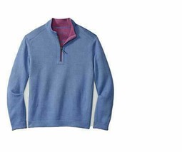 $110 Tommy Bahama Flipshore Half-Zip Sweatshirt, Color: Dutch Blue, Size: 2XL - $89.09