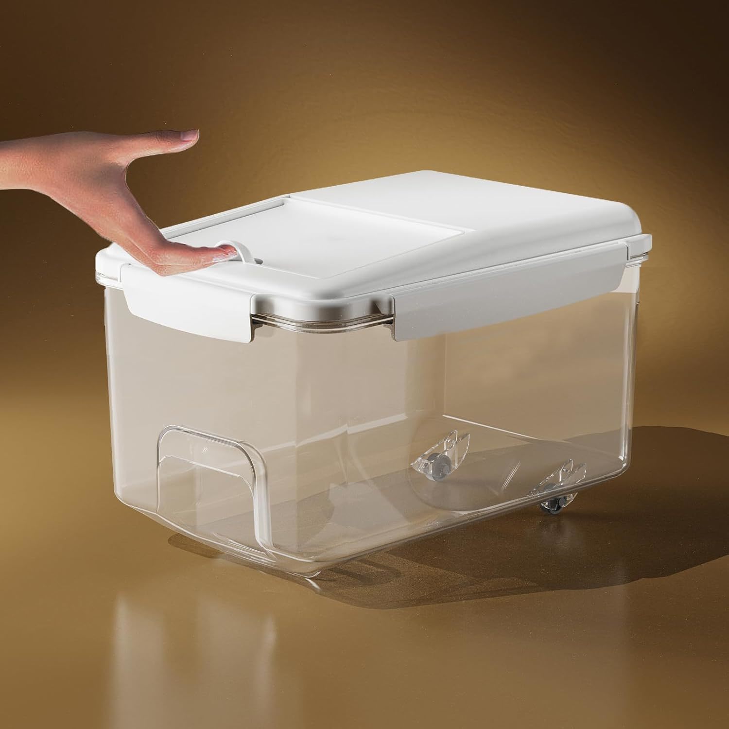 Rice Dispenser 20 Lbs Storage Container Bin With Measuring Cup Food, 20Lbs - $51.94