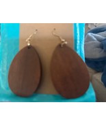 Drop  Wooden Earrings  - DARK BROWN - $145.76 MXN
