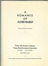 1930&#39;s Trinity Life Insurance Company Souvenir Booklet Fort Worth Texas - £23.43 GBP