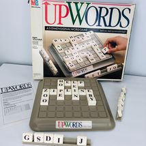 Vintage UpWords Board Game 3-Dimensional 1988 Milton Bradley Made In USA - $18.74