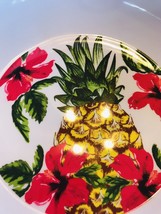 Melamine Large Pineapple/Flower Red/White Serving Bowl-Brand New-SHIPS N 24 HRS - £11.77 GBP