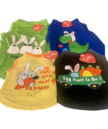 Pet Central Printed Dog Puppy Easter T-Shirts Lot of 2 Bunny Dino NEW - £12.01 GBP