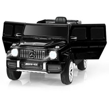 12V Mercedes-Benz G63 Licensed Kids Ride On Car with Remote Control-Black - Col - £219.03 GBP