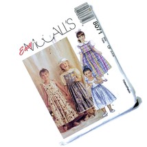 McCalls 8071 Summer Dresses Blouse Sewing Pattern Girls 4 5 6 Partially Cut 1996 - £7.11 GBP