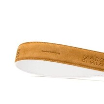 Alessio Belt Genuine Ostrich Leg Exotic Soft Feel White image 3