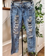 Bleecker &amp; Mercer Men&#39;s Blue Denim Cotton Mid Rise Skinny Legs Jeans Pan... - $38.29 CAD