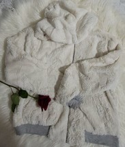 Jet John Eshaya Womens Faux Fur Hooded Puffer Jacket Ivory Size M/L - $33.65