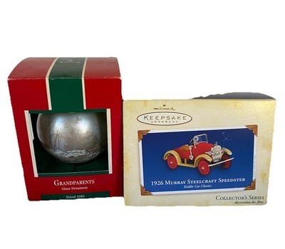 Vintage Hallmark Keepsake Ornaments Lot of 2, Speedster, Grandparents - $23.74