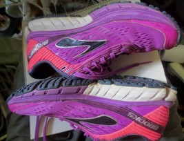 Brooks Ghost 9 Running Jogging Shoes Purple Pink Womens Size 8.5 - £22.18 GBP
