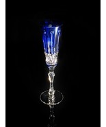 Faberge  Xenia  Blue Cut to Clear Crystal Flute - £195.59 GBP