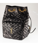 YSL Yves Saint Laurent Sequin Satin Chain Backpack w/ Gold HW Dustbag - $4,044.46 CAD
