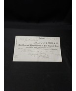 1862 J.G. True Portland Maine Billhead DISTILLERS NEW ENGLAND RUM Civil ... - $31.81 CAD