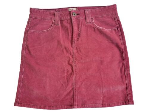 Primary image for Levi's Jeans Women Size 11 Mauve Pink Corduroy Skirt Vent Y2K Pockets 35 x 19"