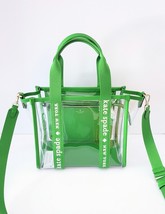 Kate Spade KL064 Kip See Through PVC Small Tote Stadium Bag Handbag Green - $104.00