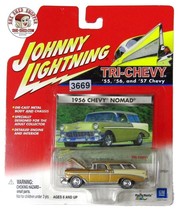 Johnny Lightning Tri-Chevy 1956 Chevy Nomad Gold 454-03  - Hot Wheels - £9.40 GBP