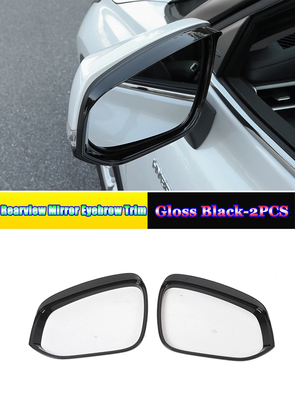For  Higher Kluger XU70 2021 2022 ABS Car Accessories Rearview Mirror Rain Eyebr - £96.99 GBP