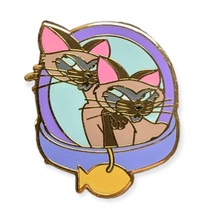 Lady and the Tramp Disney Pin: Si and Am Purple Cat Collar - £7.11 GBP