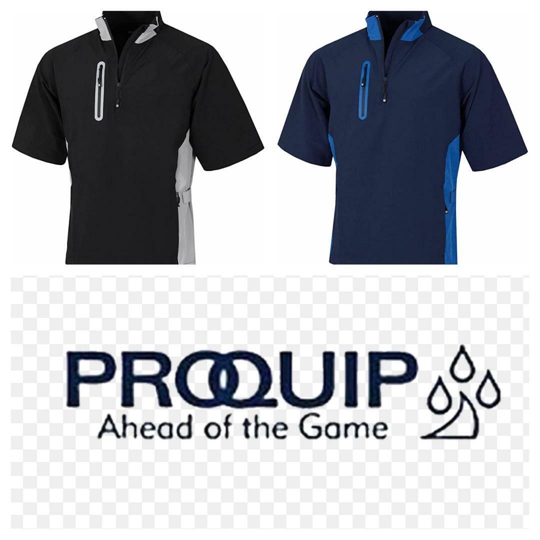 ProQuip Uomo Pro Tech Golf Vento Top - Blu Scuro / Reale, Nero/Grigio - ... - $56.36