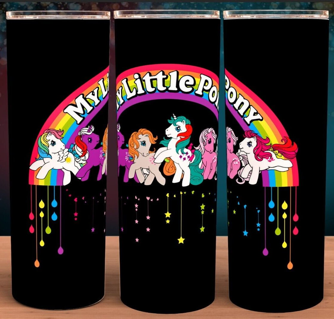 My Little Pony Colorful 80s style Cup Mug Tumbler 20oz with lid and straw - $19.95