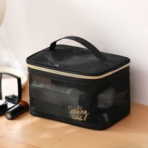 Women Black  Cosmetic Bag  Case Small Large Toiletry Makeup Bag Kits Box Transpa - £47.64 GBP