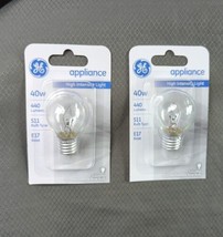 Lot Of 2 40w Ge S11 High Intensity Bulb 90401 E17 Base Microwave Oven 40S11N - $9.74