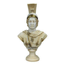 Statue sculpture tête buste Alexandre le grand roi macédonien finition patine - $103.70